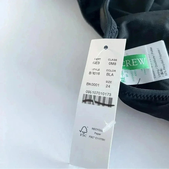 J Crew High support cross back one piece Swimsuit Plus 24 Black NWT - Picture 7 of 7